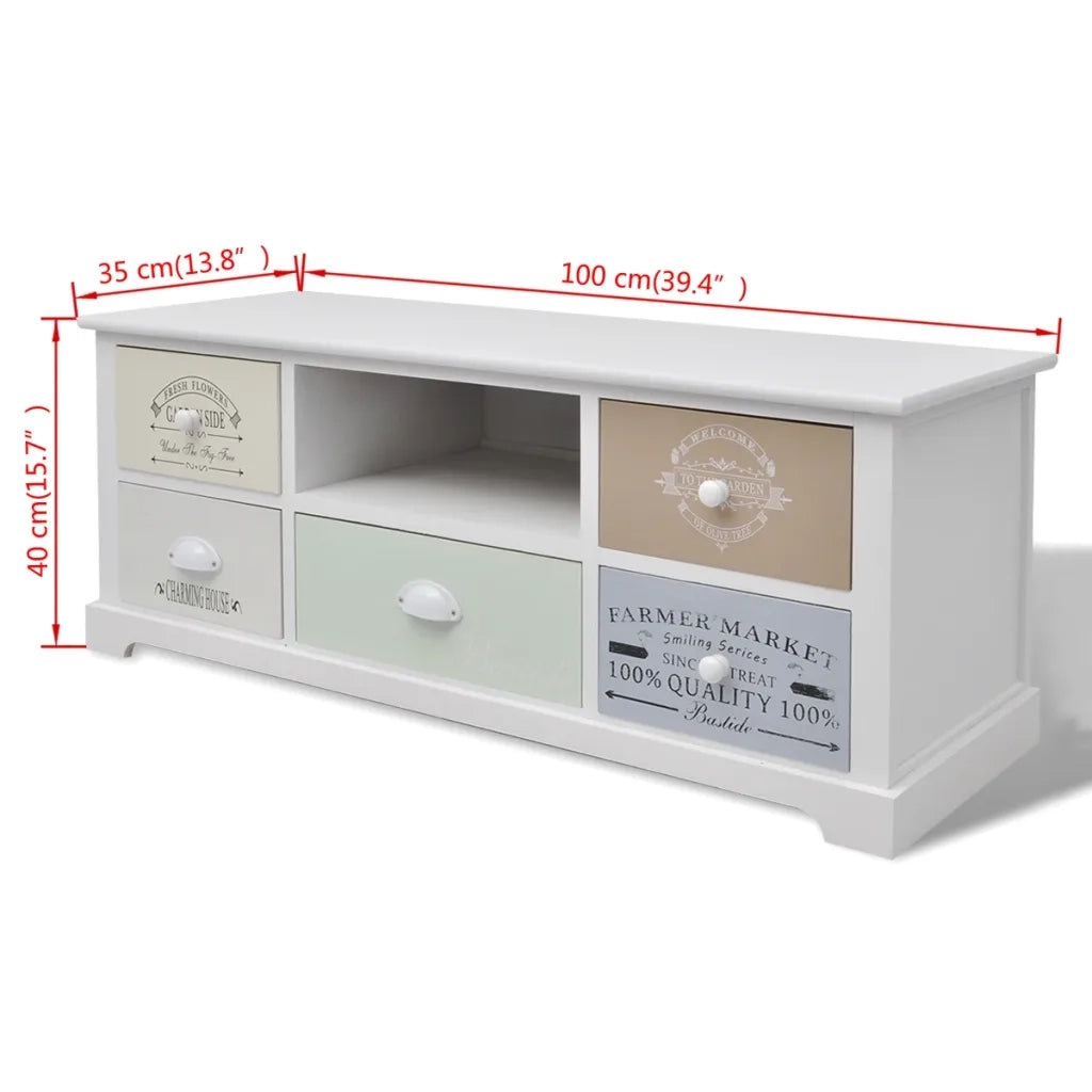 Mobile Porta TV in Stile Francese in Legno 242879