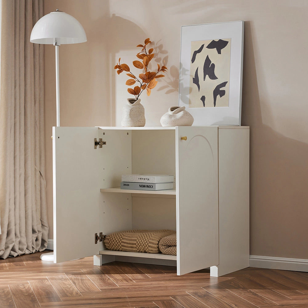 Buffet - Xylo - 2 porte bianco crema 80x40x80cm