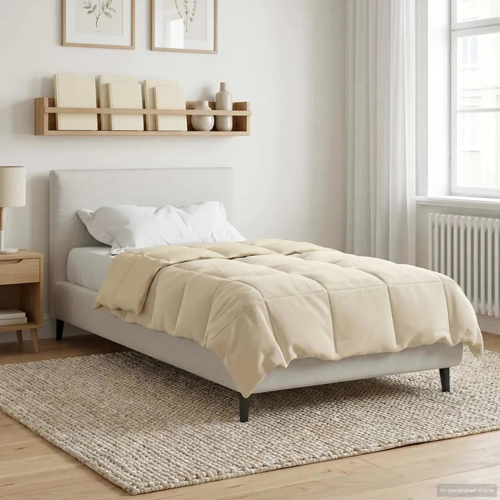 Duvet Estivo Trapuntato Crema 135 x 220 cm Microfibra 42025982
