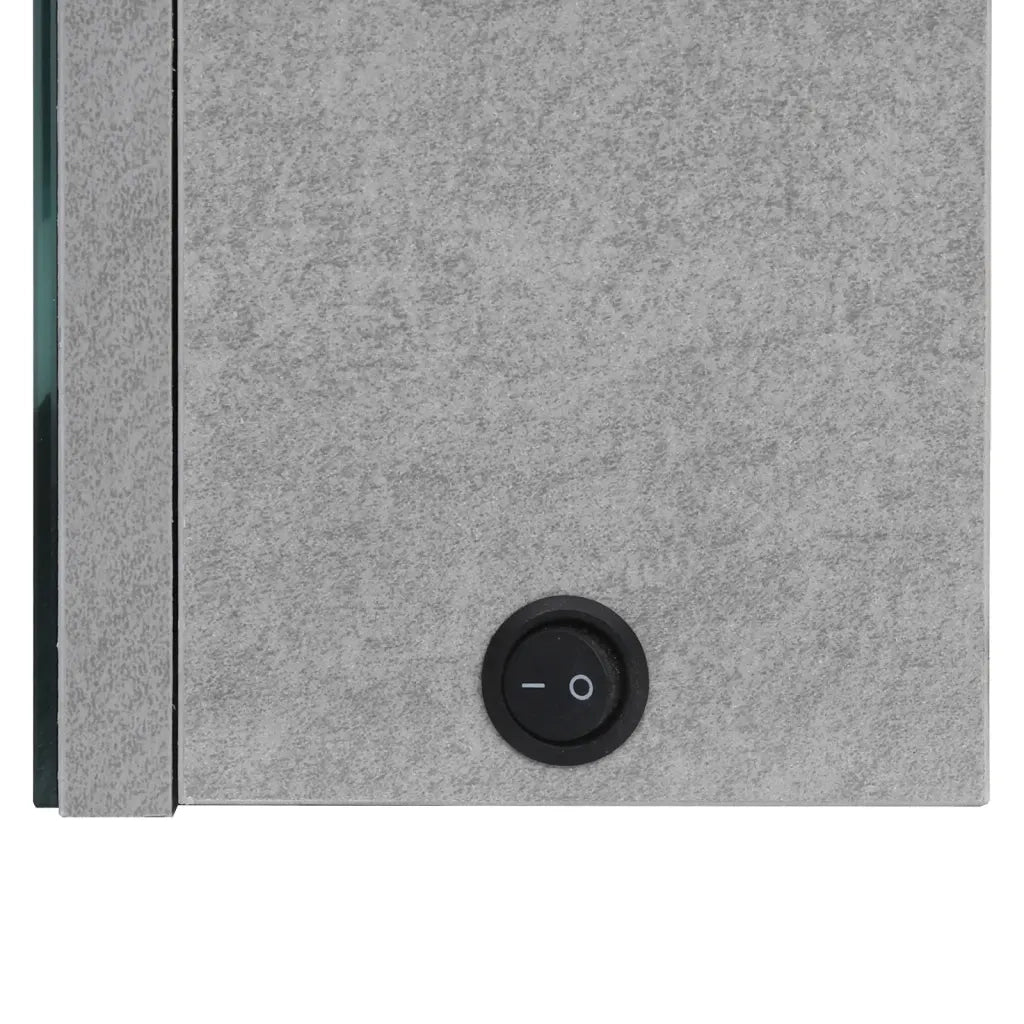 Armadietto Bagno | Armadio da bagno con Specchio e LED Grigio Cemento 50x14x60 cm