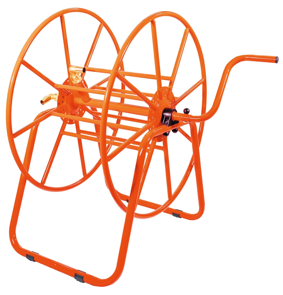 Avvolgitubo Professionale Capacità Tubo 100 m 1" Agrati 414IT in Acciaio Verniciato Arancione