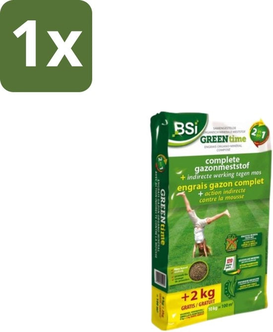 Organico-Minerale Fertilizzante per Prato - Lotta Indiretta alle Erbacce - 10 kg (100 m²) - Fertilizzante contro Erbacce - Fertilizzante Minerale Organico - Prato Verde Scuro - Lotta alle Erbacce - Fertilizzante a Lunga Durata