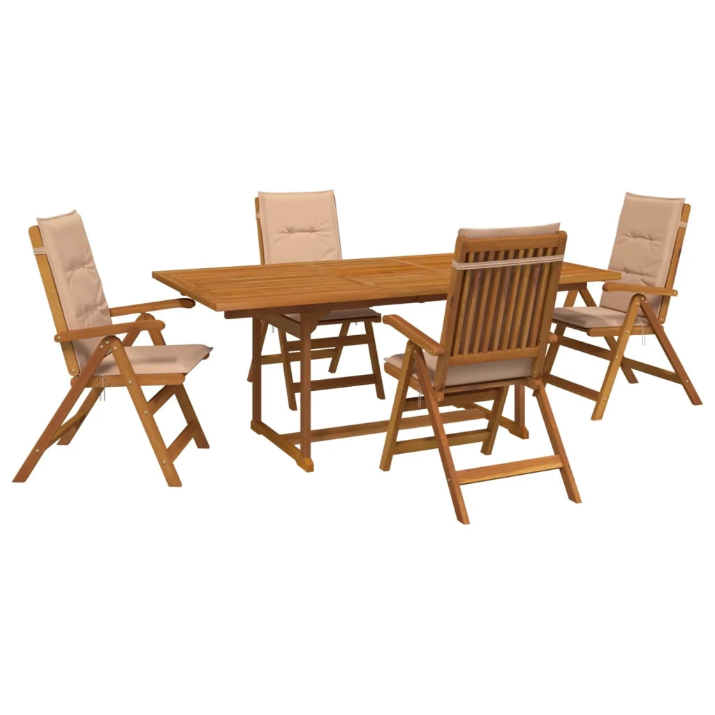 Set da pranzo da giardino 5 pezzi Naturale 3434520