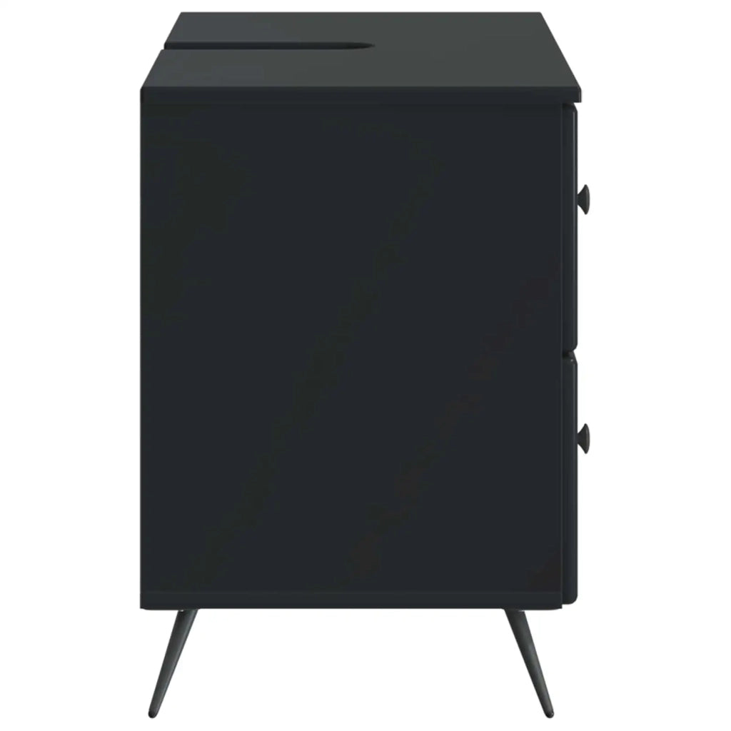 Armadio per Lavabo da Bagno BREDA Nero 82 x 41 x 59 cm 897456