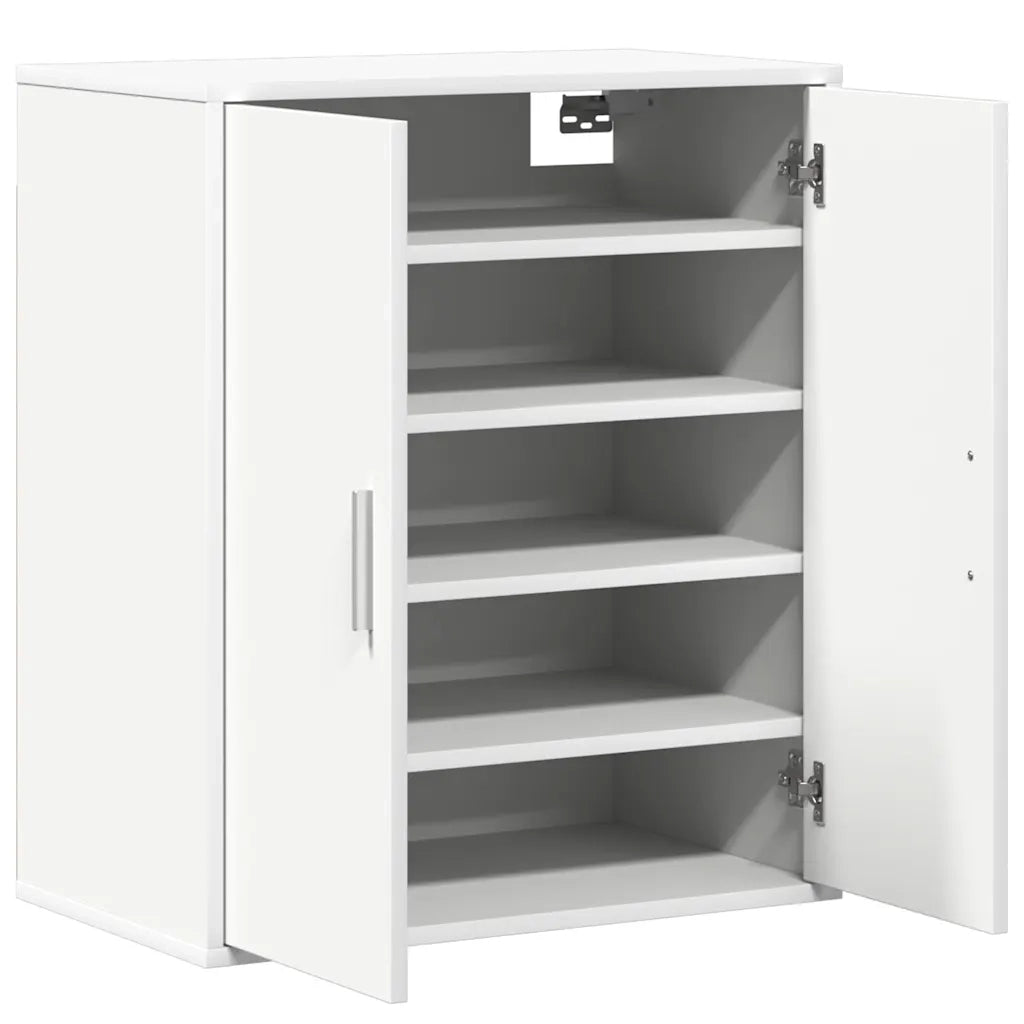 Scarpiera-Scaffale per scarpe Bianca 60x35x70 cm in Truciolato 557260