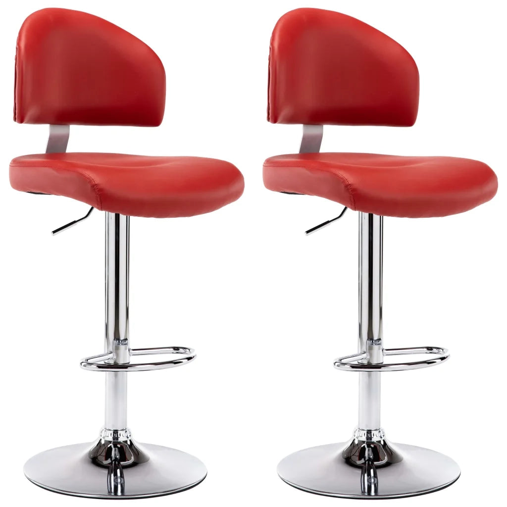 Sgabelli da Bar 2 pz Rosso Vino in Similpelle 249661