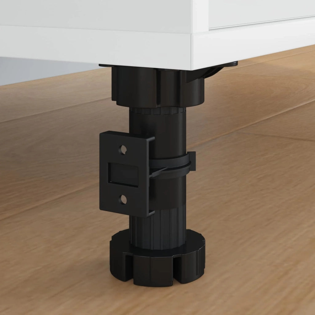 Piedini per mobili Regolabile 2 pcs Nero 46 x 46 x 128 mm PP 864784