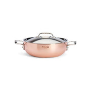 De Buyer 6232.28 Prima Matera Sautoir in Rame e Acciaio Inox 5 L con Coperchio Diametro 28 cm colore Rame