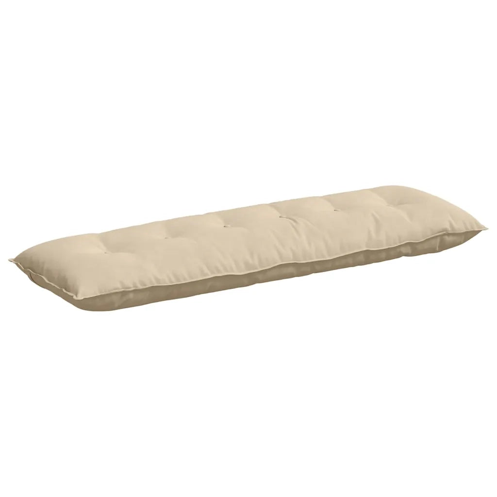 Cuscino per Schiena Crema 160 x 50 cm Tessuto in Microfibra 42014906