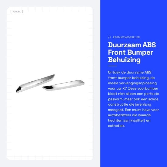Bumper in plastica ABS resistente e duratura - Sostituzione del paraurti anteriore X7 - Leggero - Resistente agli urti - Protettivo - Codice OE 9688244477