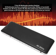 Schalter 4K HDMI 7 in 1 - Multiplicatore e schiacciatore HDMI con telecomando - 4K 60 Hz 3D HDCP 2.2 UHD HDR - Per decoder, laptop, HDTV, proiettore - Alimentazione EU.