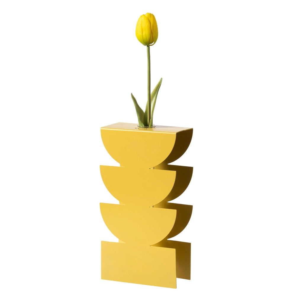 Vaso portafiore decorativo Memphis Ocra