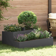Vaso da giardino Nero 100 x 100 x 50 cm 873585