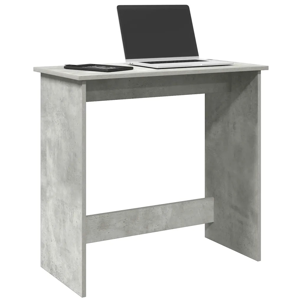 Scrivania | Tavolo da Ufficio Grigio Cemento 80x40x75 cm in Legno Multistrato