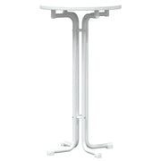 Tavolo da Bar Bianco ?60x110 cm Legno Multistrato e Acciaio