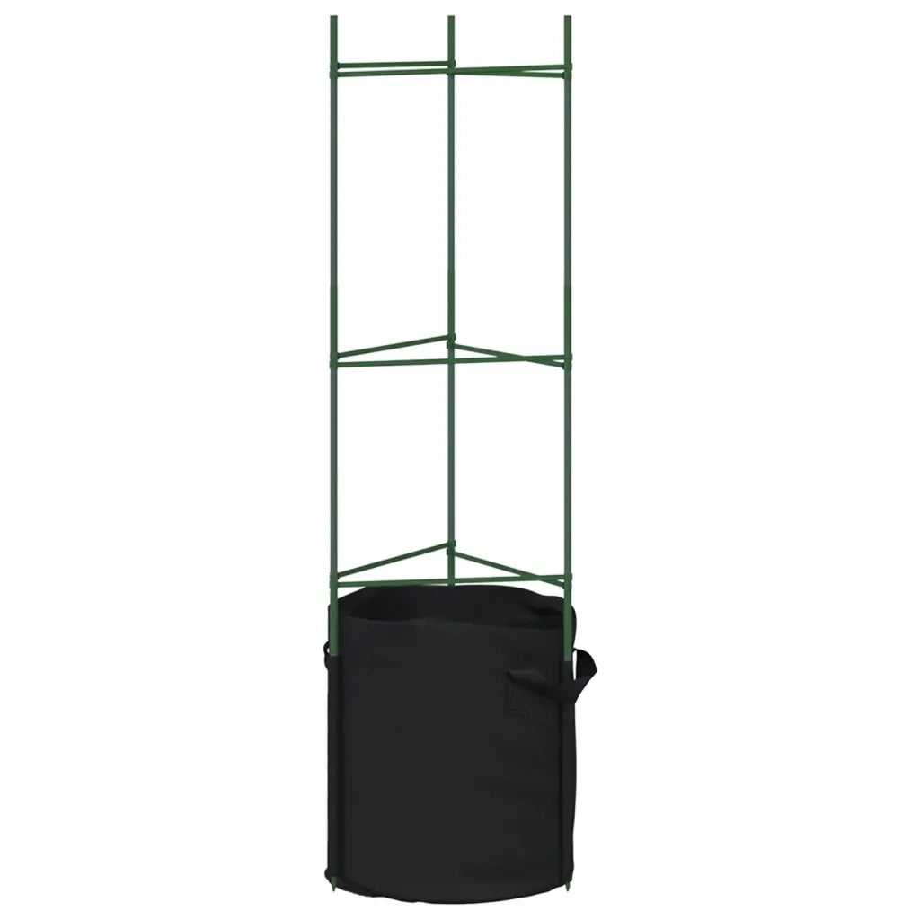 vidaXL Sostegni Pomodori con Sacchetti Piante 8pz 116 cm Acciaio e PP