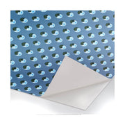 Lastra metallica blu con sfere - Pellicola adesiva in PVC finitura opaca Misura: 100x1000 cm