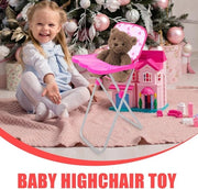 Culla per bambole pieghevole per il gioco - Culla per bambole pieghevole per l'alimentazione - Mobili per giocare con bambole e animali di peluche