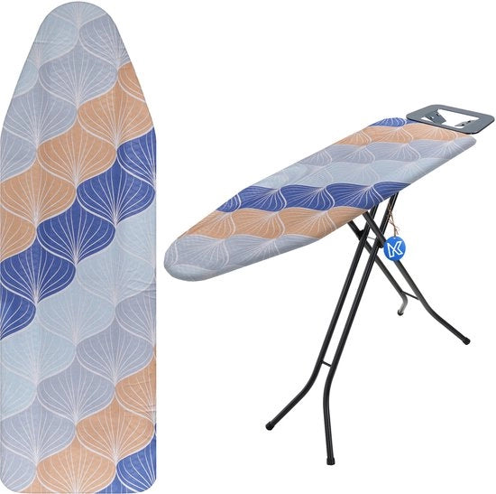 Striscia da stirare universale con corda a tirare - Ricambio di copertura per stirare senza crepe - 126 x 45 cm - Quadrati rossi