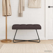 Panchina con bottoni imbottiti Marrone Scuro 80 x 40 x 46 cm 42038361