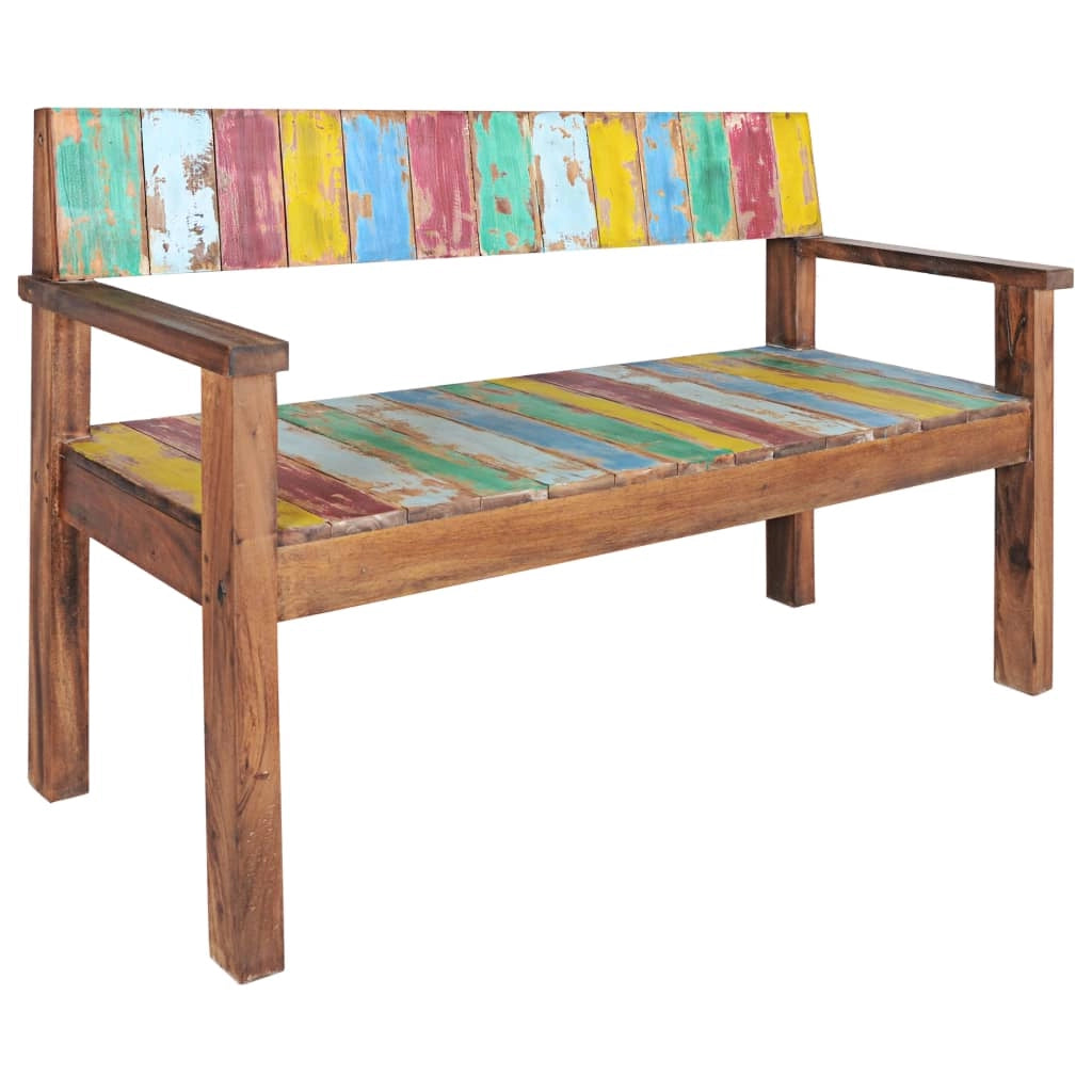 Panca 115 x 51 x 80 cm in legno massello di recupero 02_0011009