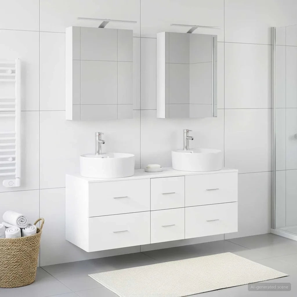 Set di mobili per il bagno 5 pcs Bianco 3406911