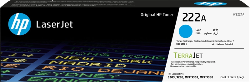 ORIGINAL HP toner ciano W2221A 222A ~1200 Seiten