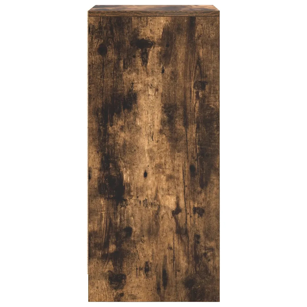 Scarpiera-Scaffale per scarpe Rovere Fumo 29,5x34x76 cm in Legno Multistrato