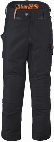 FRE00681 - Pantaloni Harpoon Alti Moleskine BOSSER-Nero-Taglia 42-11280-004