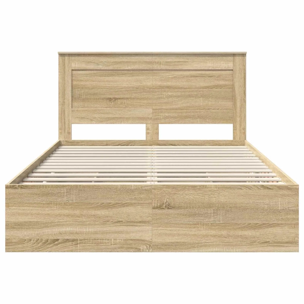 Struttura del letto con cassetto Rovere Sonoma 140 x 200 cm 3410178