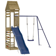 Area giochi all'aperto con altalene scivolo e robuste strutture per arrampicarsi  giochi da giardino 245 x 362 x 264 cm legno di pino impregnato 02_0004765