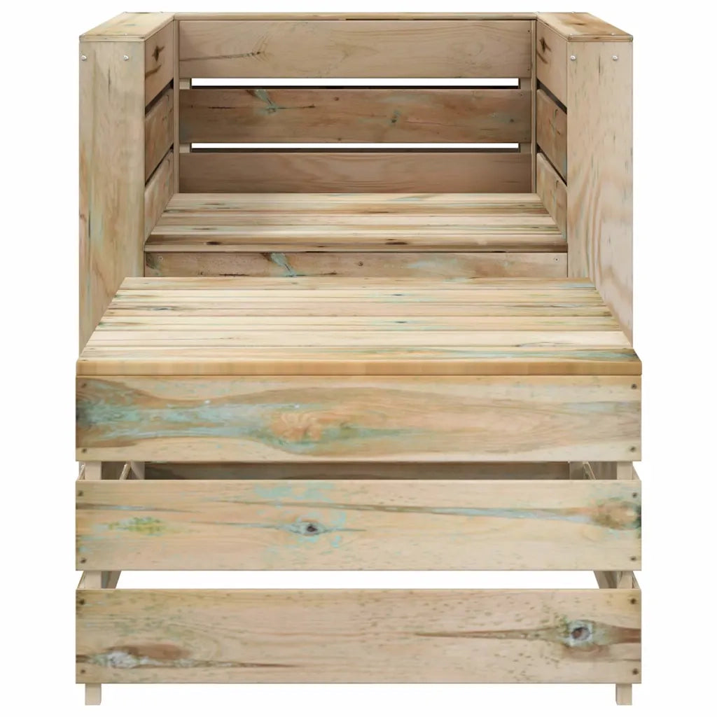 Set Divani da Giardino su Pallet 2 pz Legno di Pino Impregnato  cod mxl 66258