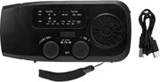 Radio a Mano con Batteria 2000mAh - Caricabile con Energie Solare - Ospita LED e Indicatore di Batteria con 4 Luce