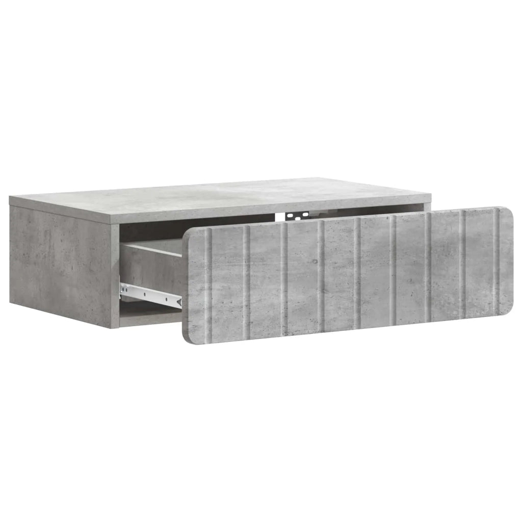 Tavolino da Parete Laterale Grigio Cemento 59 x 34,5 x 17 cm 898318