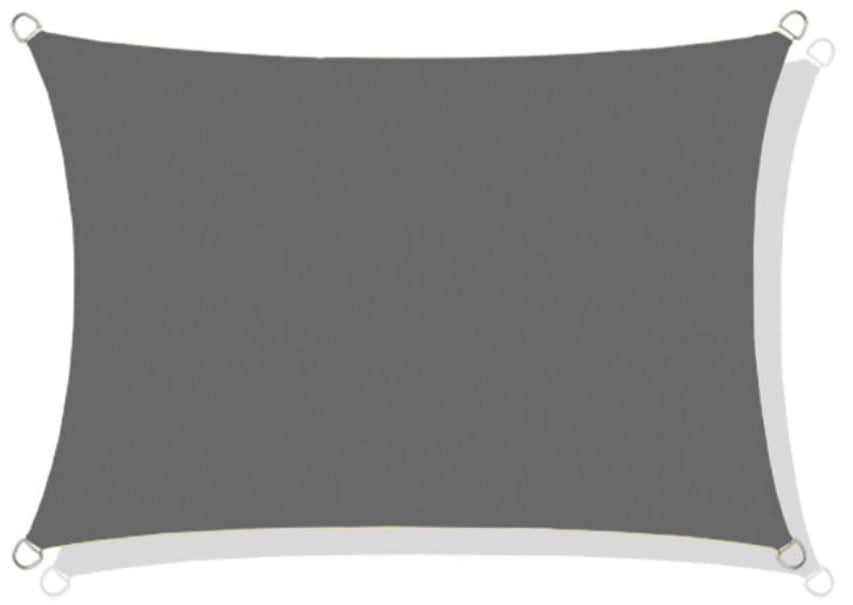 AIO FACTORY 4x3 m Vela ombreggiante impermeabile Codura Grigio scuro - Ombrellone da giardino