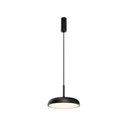 Maytoni Lampadario moderno Gerhard 1 luce LED integrato nero metallo diffusore acrilico