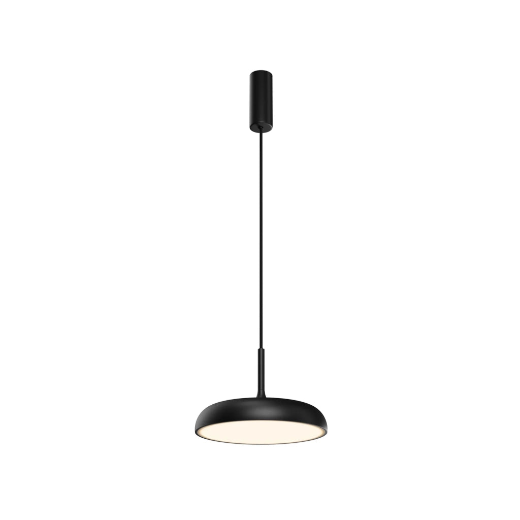 Maytoni Lampadario moderno Gerhard 1 luce LED integrato nero metallo diffusore acrilico