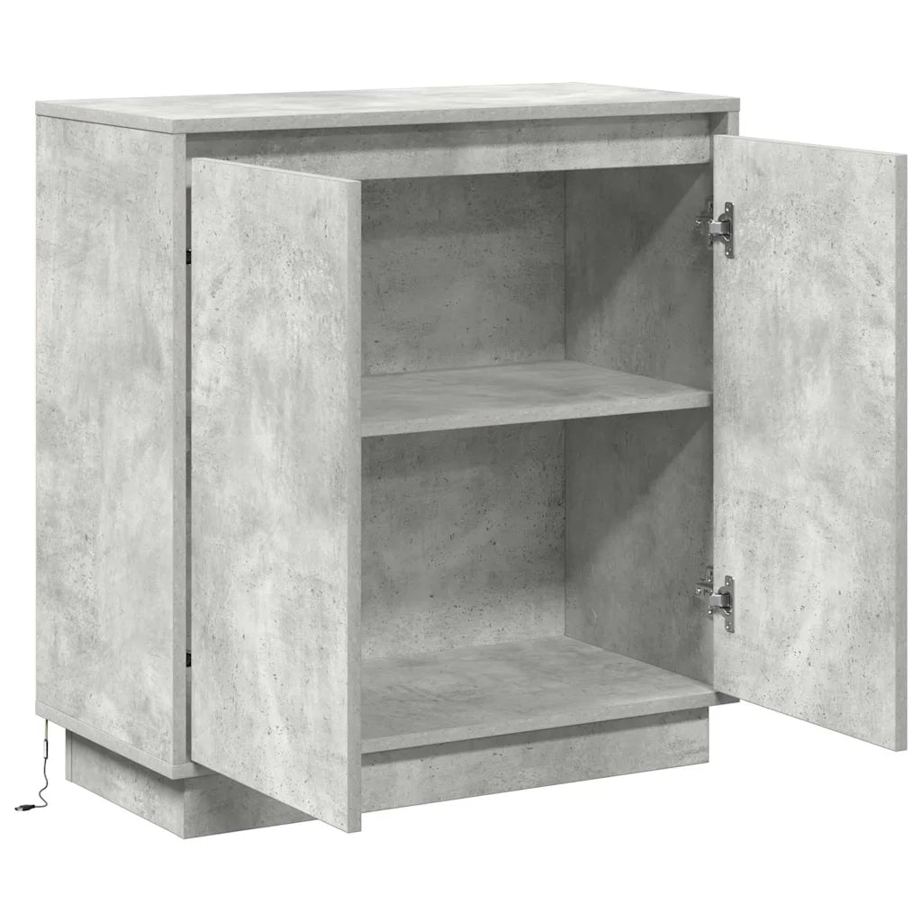 Credenza | Madia LED Grigio Cemento 71 x 34,5 x 75 cm Legno multistrato