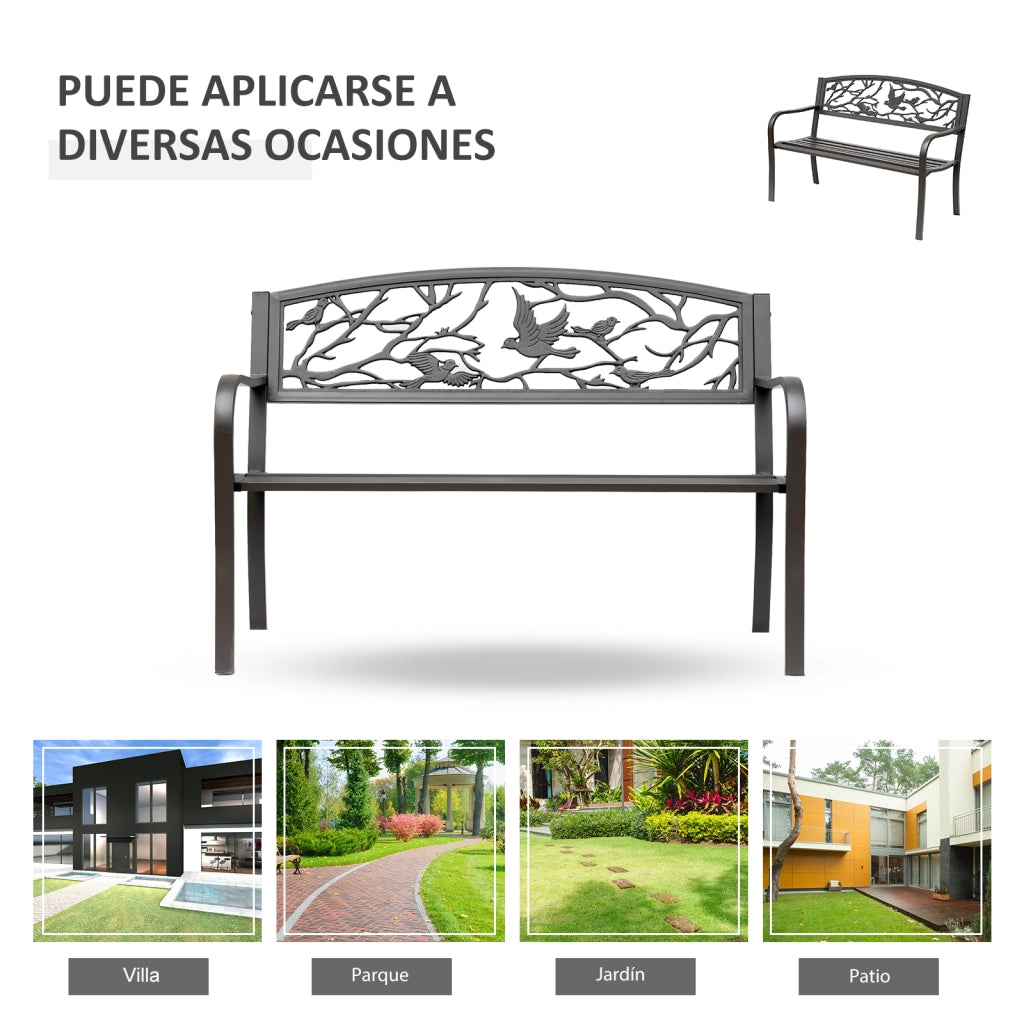 Sedia da giardino con braccioli ¨C zephmum ¨C marrone 127x60x85 cm