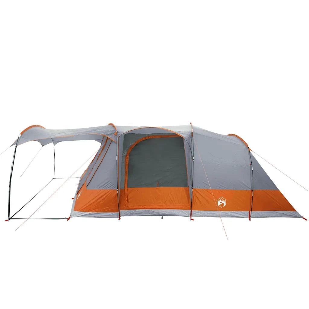 vidaXL Tenda da Campeggio a Tunnel per 5 Persone Grigio e Arancione