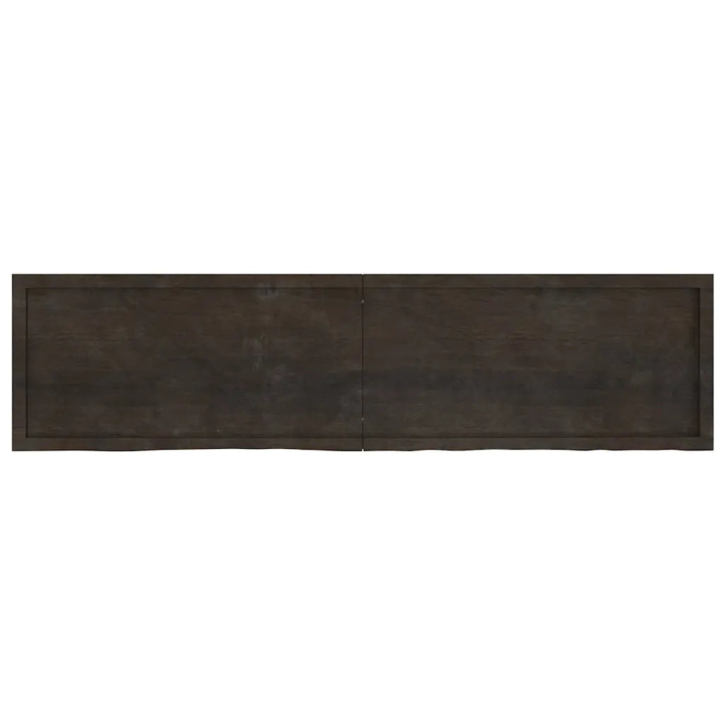 Piano Bagno Marrone Scuro 200x50x(2-6)cm Legno Trattato 3156270
