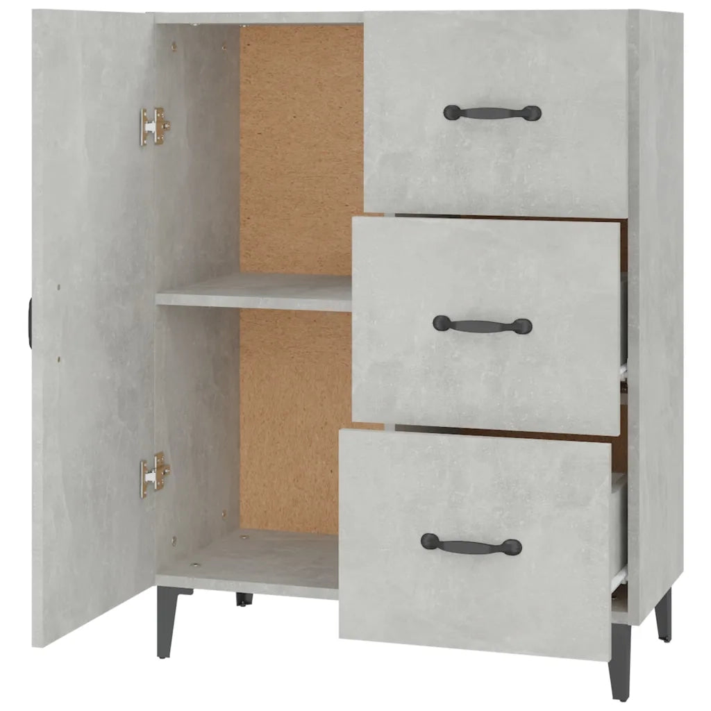 Credenza Grigio Cemento 69,5x34x90 cm in Legno Multistrato cod mxl 21050