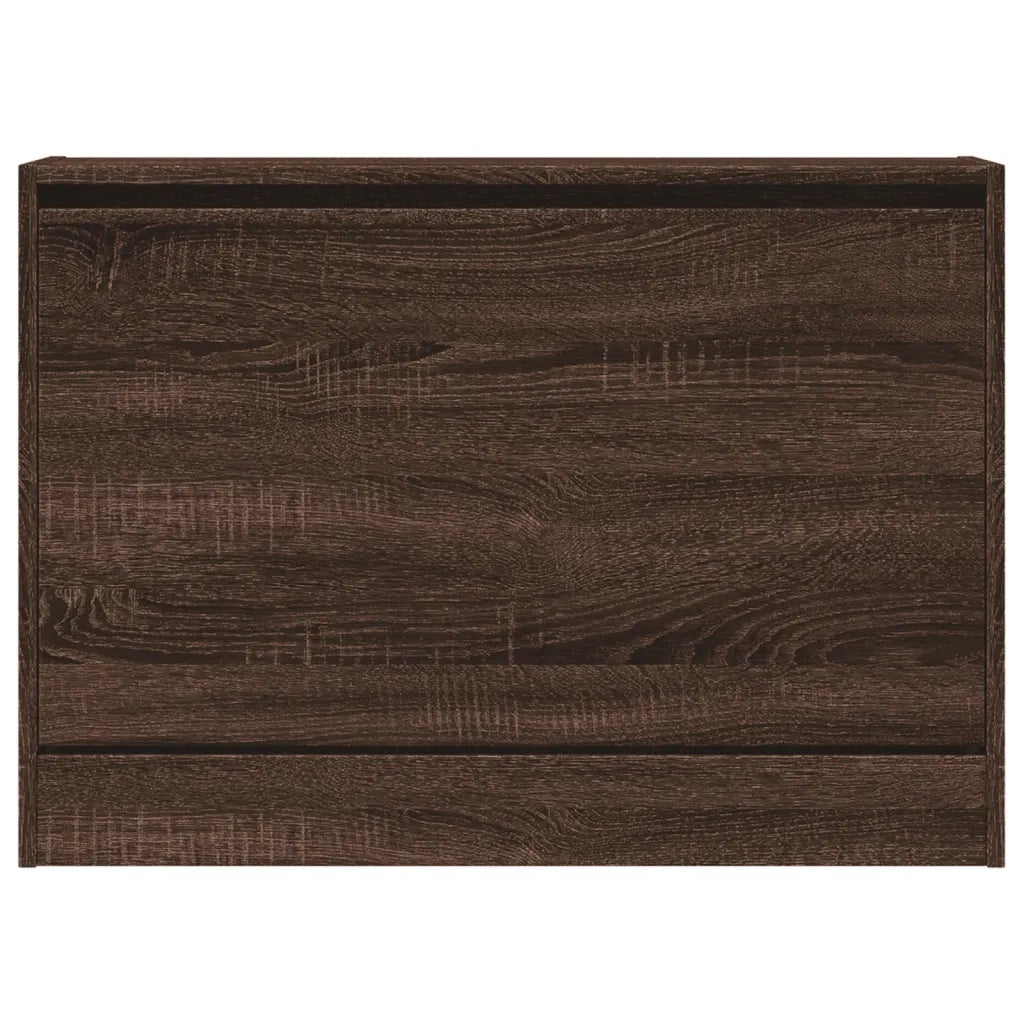 Scarpiera Rovere Marrone 80x21x57 cm in Legno Multistrato 839916
