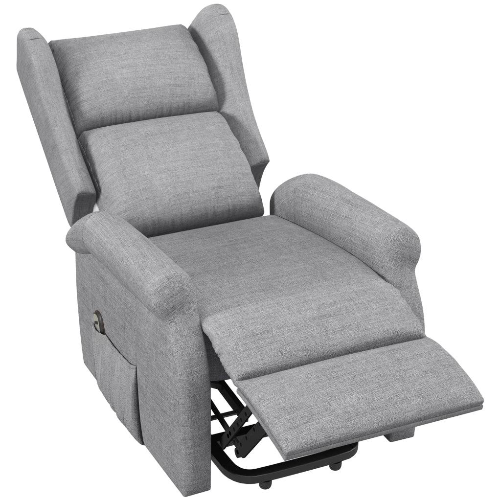Poltrona Relax Reclinabile con Alzapersona ¨C Minimal ¨C Grigio 72.5x94x109cm