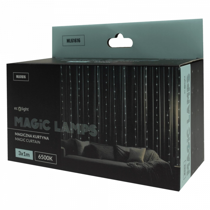 Tenda luminosa LED 200 luci 3x1 m 6500K USB Ecolight