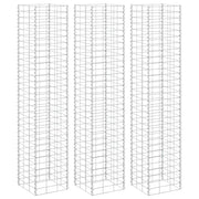 Fioriere Rialzate a Gabbione 3 pz 30x30x150 cm in Ferro