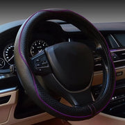 Stiropera antislip per auto, sicura, morbida, respirante, robusta, spessa, coprente, sportiva (nero con linee viola)