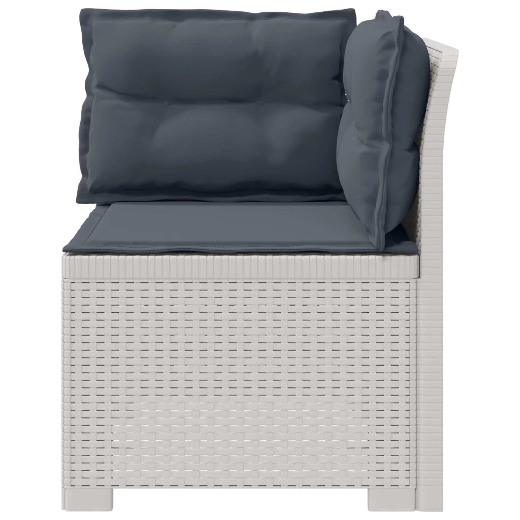 Divano da esterno-Divano da Giardino a 1 Posto con Cuscini Aspetto Rattan PP 450114