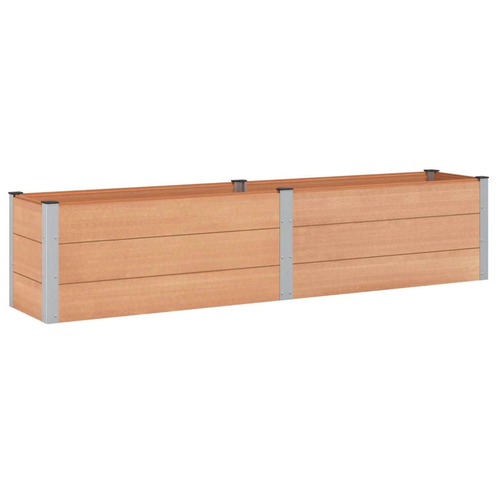 Fioriere | Cassetta per fiori | Letto rialzato da giardino Marrone 250 x 50 x 54 cm