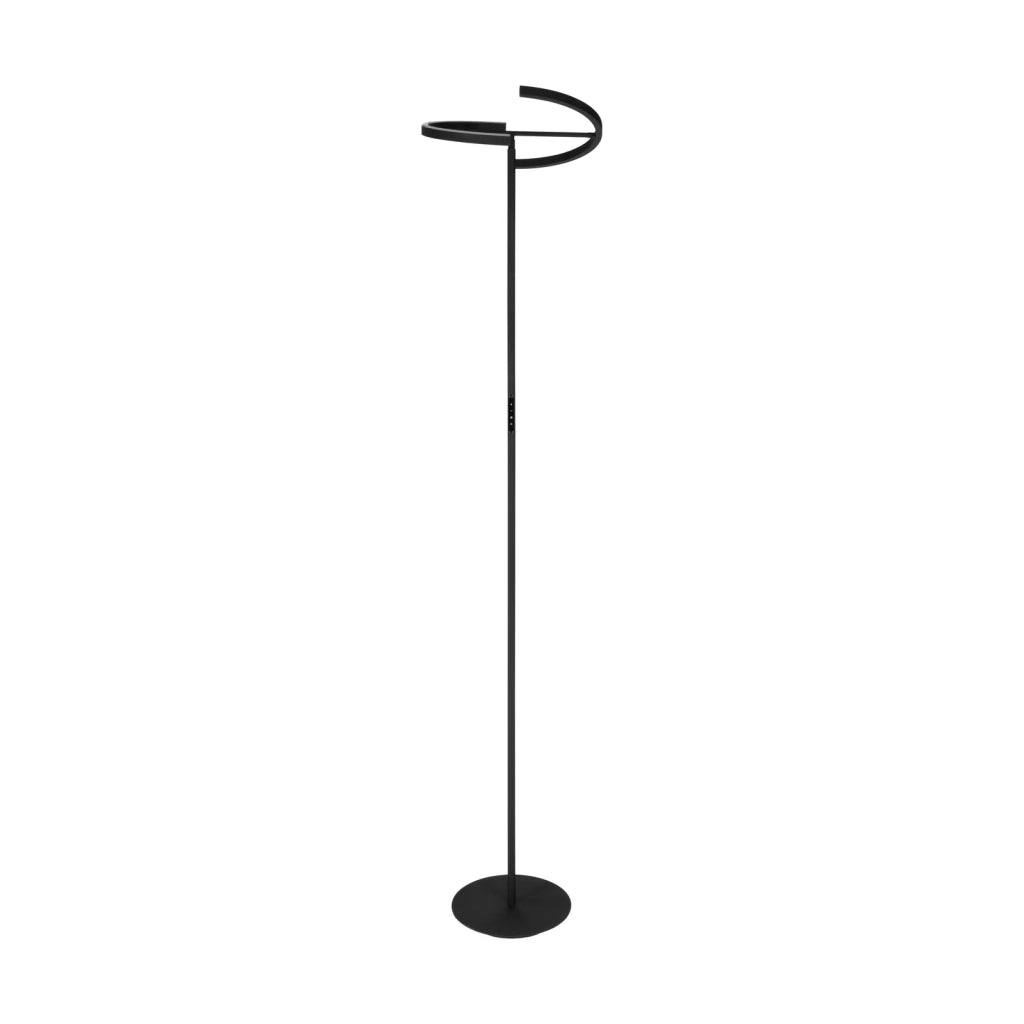 Piantana Industrial Minimal Castelpoto Acciaio Nero 2 Luci Led 8,8W 2000Lm Ip20